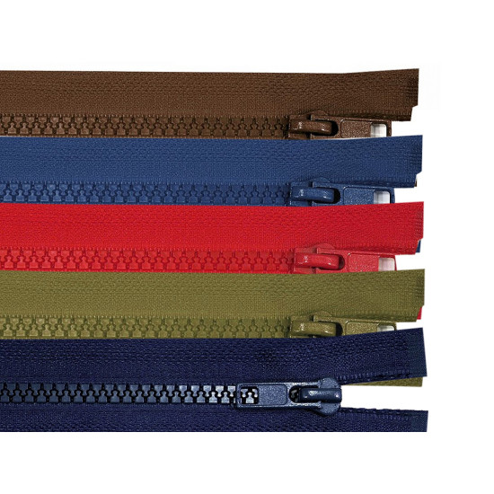 Plastic zipper no 5, length 95 cm jacket - Natural brown (1 Piece) Plastic zipper no 5, length 95 cm jacket - Natural brown (1 Piece)
