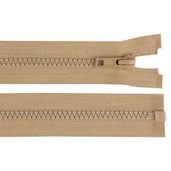 Plastic zipper no 5, length 95 cm jacket - Natural brown (1 Piece)