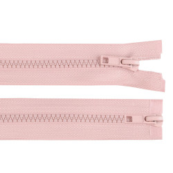 Two-way plastic zipper no 5, open-end, 2 sliders, length 65 cm, jacket - Powder (1 Piece)