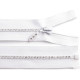Rhinestone plastic zipper no 4, length 65 cm - White (1 Piece) Rhinestone plastic zipper no 4, length 65 cm - White (1 Piece)