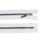 Rainbow plastic zipper no 5, length 50 cm - White (10 Pieces)