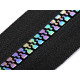 Rainbow plastic zipper no 5, length 50 cm - White (10 Pieces)