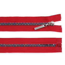 Rainbow plastic zipper no 5, length 60 cm - Red (1 Piece)