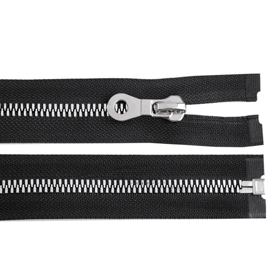 Plastic / vislon zipper width 8 mm length 70 cm, jacket - Black (1 Piece) Plastic / vislon zipper width 8 mm length 70 cm, jacket - Black (1 Piece)