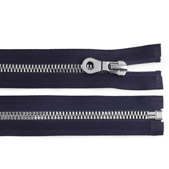 Plastic / vislon zipper width 8 mm length 80 cm, jacket - Blue dark (10 Pieces) Plastic / vislon zipper width 8 mm length 80 cm, jacket - Blue dark (10 Pieces)