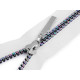 Rainbow plastic zipper no 5, length 80 cm - Grey (25 Pieces)