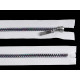 Rainbow plastic zipper no 5, length 80 cm - Grey (25 Pieces)