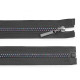 Rainbow plastic zipper no 5, length 80 cm - Grey (25 Pieces)