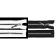 Plastic / vislon zipper no 5, length 50 cm, square teeth - White (1 Piece) Plastic / vislon zipper no 5, length 50 cm, square teeth - White (1 Piece)