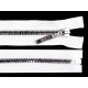 Plastic / vislon zipper no 5, length 60 cm, square teeth - Black (1 Piece) Plastic / vislon zipper no 5, length 60 cm, square teeth - Black (1 Piece)
