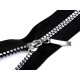 Plastic / vislon zipper no 5, length 60 cm, square teeth - Black (1 Piece) Plastic / vislon zipper no 5, length 60 cm, square teeth - Black (1 Piece)