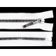 Plastic / vislon zipper no 5, length 80 cm, square teeth - Black (1 Piece) Plastic / vislon zipper no 5, length 80 cm, square teeth - Black (1 Piece)