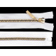 Plastic / vislon zipper no 5, length 80 cm, square teeth - Black (1 Piece) Plastic / vislon zipper no 5, length 80 cm, square teeth - Black (1 Piece)