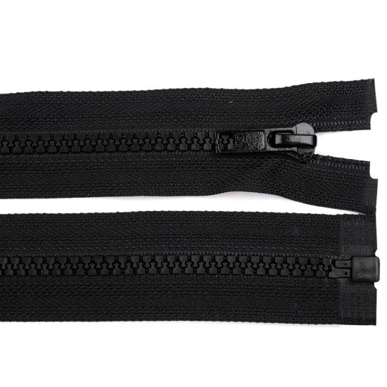 Plastic zipper no 5, length 140 cm, jacket - Black (1 Piece)