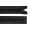 Plastic zipper, no 5, length 70 cm, with reversible slider - Black (1 Piece)