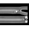 Plastic zipper no 5, 2 sliders / 2-way, open-end, 50 cm, transparent - Transparent (1 Piece)