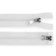 Plastic zipper no 5, 2 sliders / 2-way, open-end, 50 cm, transparent - Transparent (25 Pieces) Plastic zipper no 5, 2 sliders / 2-way, open-end, 50 cm, transparent - Transparent (25 Pieces)