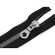 Plastic zipper, imitation metal no 8, length 90 cm, jacket - Black (10 Pieces) Plastic zipper, imitation metal no 8, length 90 cm, jacket - Black (10 Pieces)