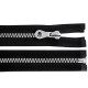 Plastic zipper, imitation metal no 8, length 90 cm, jacket - Black (10 Pieces) Plastic zipper, imitation metal no 8, length 90 cm, jacket - Black (10 Pieces)