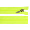 Plastic zipper no 5 length 50 cm with a decorative slider - Yellow (1 Piece)