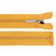 Plastic zipper no 5 length 50 cm with a decorative slider - Yellow (1 Piece) Plastic zipper no 5 length 50 cm with a decorative slider - Yellow (1 Piece)