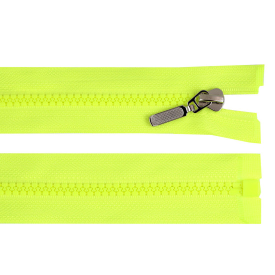 Plastic zipper no 5 length 60 cm with a decorative slider - Powder (1 Piece) Plastic zipper no 5 length 60 cm with a decorative slider - Powder (1 Piece)