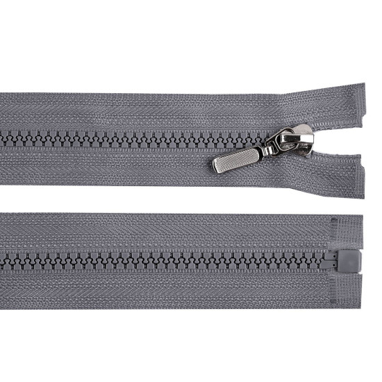 Plastic zipper no 5 length 60 cm with a decorative slider - Powder (1 Piece) Plastic zipper no 5 length 60 cm with a decorative slider - Powder (1 Piece)