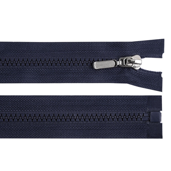 Plastic zipper no 5 length 60 cm with a decorative slider - Powder (1 Piece) Plastic zipper no 5 length 60 cm with a decorative slider - Powder (1 Piece)