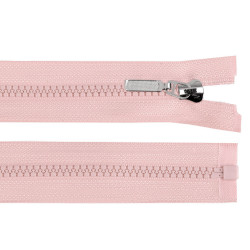 Plastic zipper no 5 length 60 cm with a decorative slider - Powder (1 Piece)