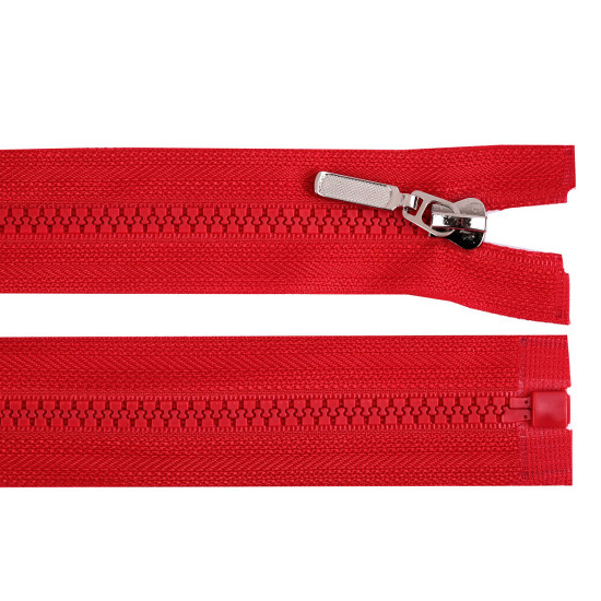 Plastic zipper no 5 length 70 cm with a decorative slider - Black (1 Piece) Plastic zipper no 5 length 70 cm with a decorative slider - Black (1 Piece)