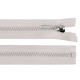 Plastic zipper no 5 length 80 cm with a decorative slider - White (1 Piece) Plastic zipper no 5 length 80 cm with a decorative slider - White (1 Piece)