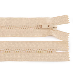 Gt10 nem bontható öntött műanyag cipzár 16 cm - Világos bézs (1 Darab)