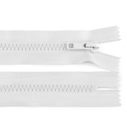 Gt10 nem bontható öntött műanyag cipzár 16 cm - Fehér (1 Darab)