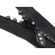 Cápa fogú cipzár 16 cm vastag no 4 strassz kövekkel - Fekete (1 Darab) Cápa fogú cipzár 16 cm vastag no 4 strassz kövekkel - Fekete (1 Darab)