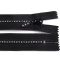 Cápa fogú cipzár 16 cm vastag no 4 strassz kövekkel - Fekete (1 Darab)