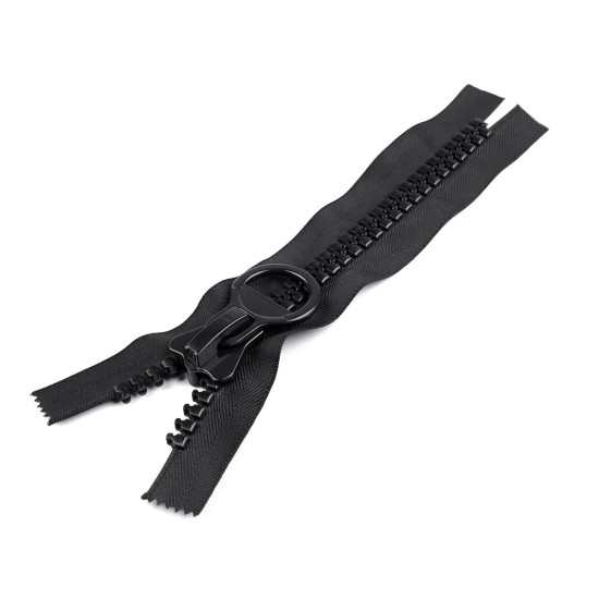 Kostěný zip extra velký no 20 délka 25 cm - Černá (25 Kusy)