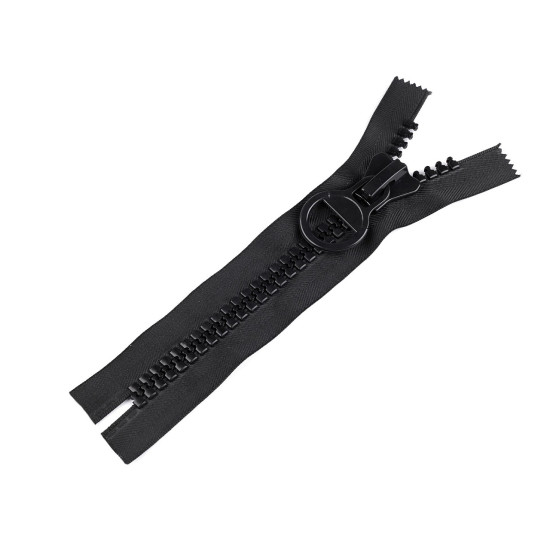Kostěný zip extra velký no 20 délka 25 cm - Černá (25 Kusy)