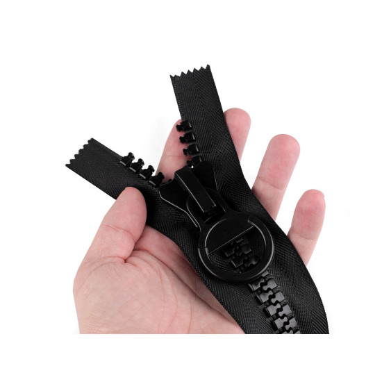 Kostěný zip extra velký no 20 délka 25 cm - Černá (25 Kusy)