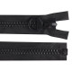 Kostený zips extra veľký no 20 dĺžka 60 cm, 70 cm - Čierna (1 Kus) Kostený zips extra veľký no 20 dĺžka 60 cm, 70 cm - Čierna (1 Kus)