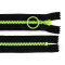 Plastic zipper colored no 5, length 15 cm with a decorative slider - Black (1 Piece)