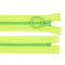 Cremallera de plástico de color del n.º 5 con cursor decorativo, largo 15 cm - Amarillo verde (1 Pieza)