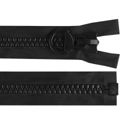 Extra large plastic zipper no 20, length 50 cm, 55 cm - Black (1 Piece)