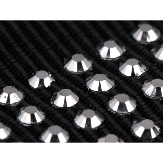 Taśma lampas / rypsowa z szlifowanymi kamyczkami szerokość 30 mm - Czarny (1 Metr) Taśma lampas / rypsowa z szlifowanymi kamyczkami szerokość 30 mm - Czarny (1 Metr)