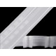 Rufflette cartridge pleat curtain heading width 50 mm - White (100 Meters) Rufflette cartridge pleat curtain heading width 50 mm - White (100 Meters)