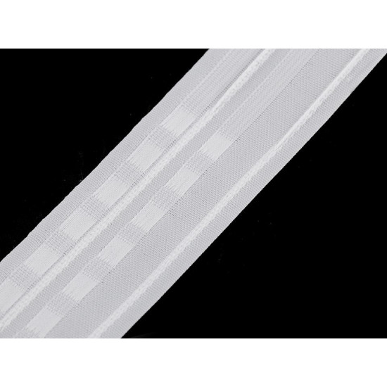 Rufflette cartridge pleat curtain heading width 50 mm - White (100 Meters) Rufflette cartridge pleat curtain heading width 50 mm - White (100 Meters)