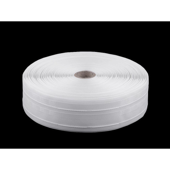 Rufflette cartridge pleat curtain heading width 50 mm - White (100 Meters) Rufflette cartridge pleat curtain heading width 50 mm - White (100 Meters)