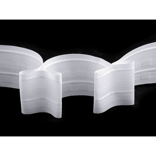 Rufflette cartridge pleat curtain heading width 50 mm - White (100 Meters) Rufflette cartridge pleat curtain heading width 50 mm - White (100 Meters)