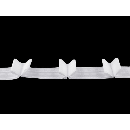 Rufflette cartridge pleat curtain heading width 50 mm - White (100 Meters) Rufflette cartridge pleat curtain heading width 50 mm - White (100 Meters)