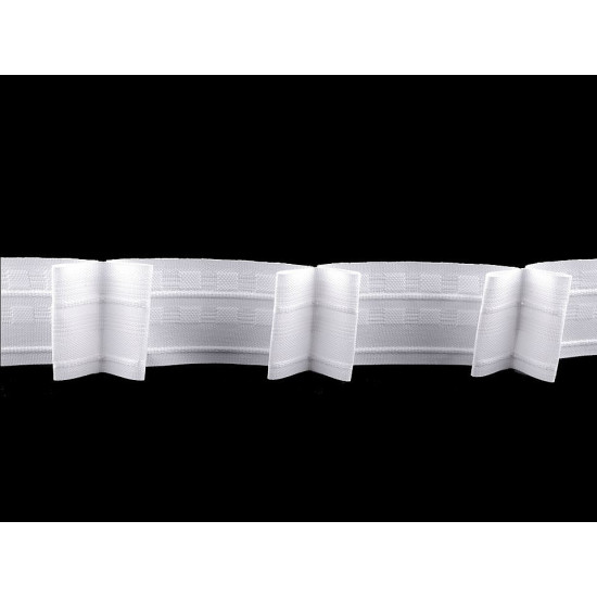 Rufflette cartridge pleat curtain heading width 50 mm - White (100 Meters) Rufflette cartridge pleat curtain heading width 50 mm - White (100 Meters)