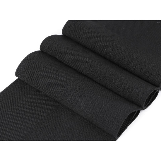 Ściągacz odzieżowy elastyczny z tunelem 14x90 cm - Czarny (1 Sztuka) Ściągacz odzieżowy elastyczny z tunelem 14x90 cm - Czarny (1 Sztuka)